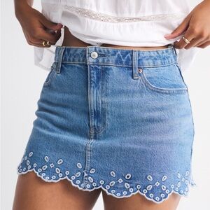 Abercrombie & Fitch Blue Denim Mini Skirt